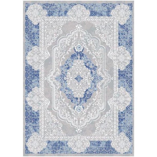 Ottoman 8597-Gri Mavi Salon Halısı Ottoman 8597-Gri Mavi Salon Halısı