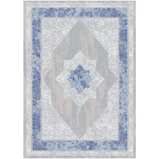 Ottoman 8598-Gri/Mavi Salon Halısı Ottoman 8598-Gri/Mavi Salon Halısı